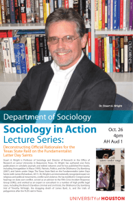 Sociology in Action Lecture Series: Department of Sociology Oct. 26