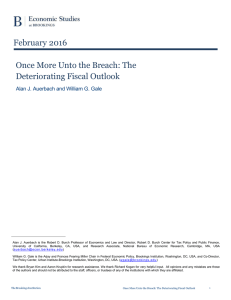 February 2016 Once More Unto the Breach: The Deteriorating Fiscal Outlook