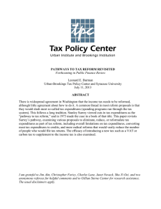 Leonard E. Burman Urban-Brookings Tax Policy Center and Syracuse University