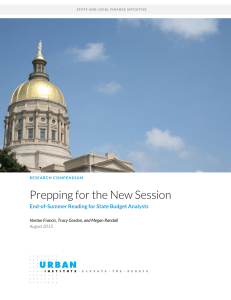 Prepping for the New Session  End-of-Summer Reading for State Budget Analysts