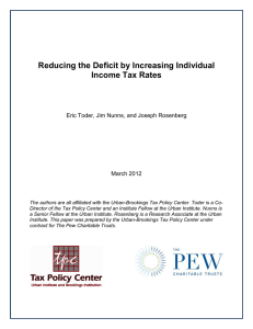 Reducing the Deficit by Increasing Individual Income Tax Rates