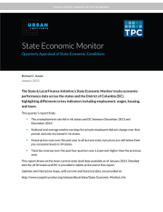 State Economic Monitor Quarterly Appraisal of State Economic Conditions