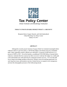 Benjamin Harris, Eugene Steuerle, and Caleb Quakenbush Urban-Brookings Tax Policy Center
