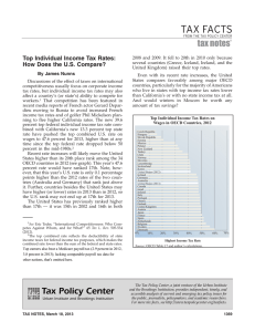 Top Individual Income Tax Rates:
