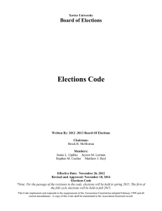 Elections Code Board of Elections