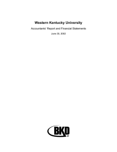 Western Kentucky University Accountants’ Report and Financial Statements June 30, 2002