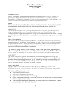 Western Kentucky University Internal Audit Charter August 2013