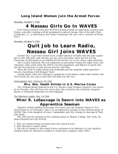 4 Nassau Girls Go In WAVES
