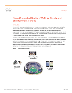 Cisco Connected Stadium Wi-Fi for Sports and Entertainment Venues Introduction