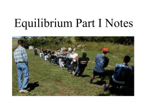 Equilibrium Part I Notes