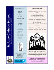 December 2014 A Christmas Prayer