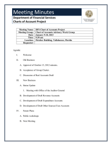 Meeting Minutes  Department of Financial Services Charts of Account Project