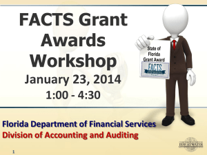 FACTS Grant Awards Workshop January 23, 2014