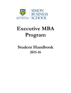Executive MBA Program Student Handbook