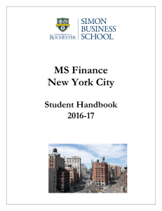 MS Finance New York City