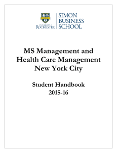MS Management and Health Care Management New York City