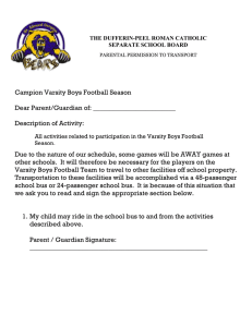 Campion Varsity Boys Football Season  Dear Parent/Guardian of: _________________________ Description of Activity: