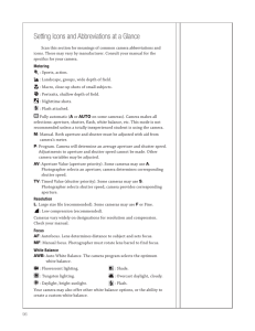 Setting Icons and Abbreviations at a Glance