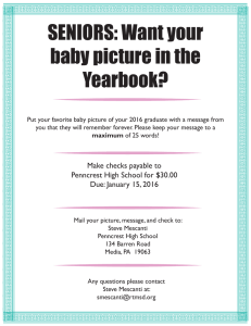 SENIORS: Want your baby picture in the Yearbook?