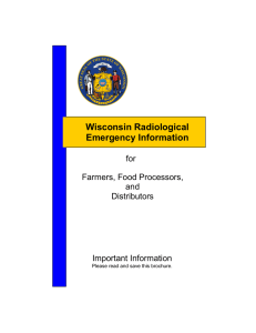 Wisconsin Radiological Emergency Information for Farmers, Food Processors,