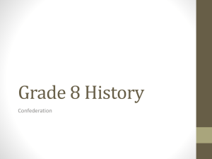 Grade 8 History Confederation