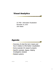 Visual Analytics Agenda