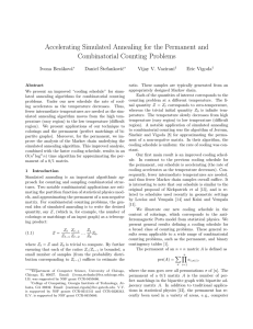 Accelerating Simulated Annealing for the Permanent and Combinatorial Counting Problems Ivona Bez´ akov´
