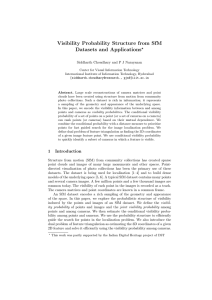 Visibility Probability Structure from SfM Datasets and Applications ?