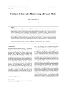 Synthesis of Responsive Motion Using a Dynamic Model