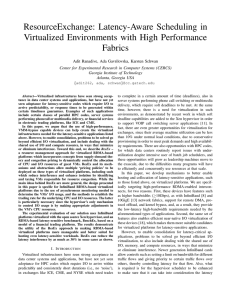 ResourceExchange: Latency-Aware Scheduling in Virtualized Environments with High Performance Fabrics