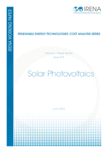 Solar Photovoltaics IRENA pER A