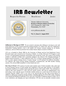 IRB Newsletter Respect for Persons Beneficence