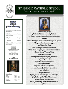 ST. BRIGID CATHOLIC SCHOOL Immaculate Mary, Mother of Jesus and our Mother,