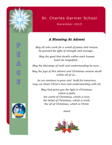 St. Charles Garnier School A Blessing At Advent