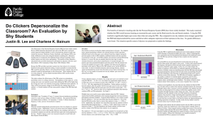 Do Clickers Depersonalize the Classroom? An Evaluation by Abstract