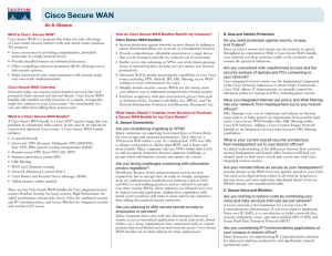 How do Cisco Secure WAN Bundles Benefit my Company? Secure WAN?