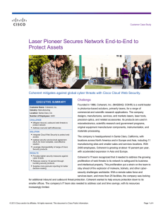 Laser Pioneer Secures Network End-to-End to Protect Assets Challenge