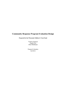 Community Response Program Evaluation Design  Virginia Andersen