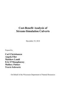 Cost-Benefit Analysis of Stream-Simulation Culverts Carl Christiansen