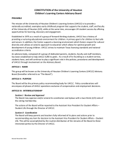 CONSTITUTION of the University of Houston  Children’s Learning Centers Advisory Board 