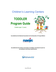 TODDLER Program Guide Children’s Learning Centers
