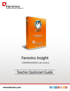 | 1  Insight Teacher Quickstart Guide