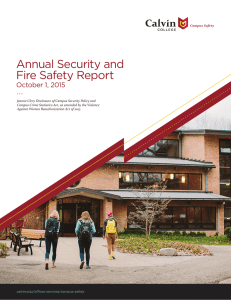 Annual Security and Fire Safety Report October 1, 2015