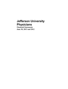 Jefferson University Physicians Financial Statements