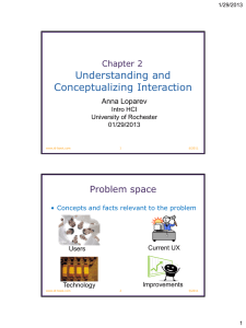 Understanding and Conceptualizing Interaction Problem space Chapter 2