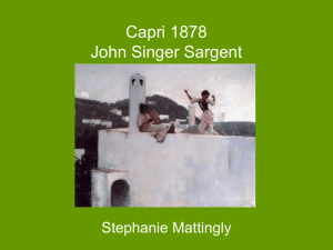 Capri 1878 John Singer Sargent Stephanie Mattingly