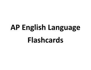 AP English Language Flashcards