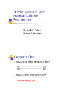 TCP/IP Sockets in Java: Practical Guide for Programmers Computer Chat