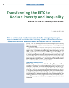 Transforming the EITC to Reduce Poverty and Inequality
