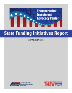 State Funding Initiatives Report ST ATE FUND IN